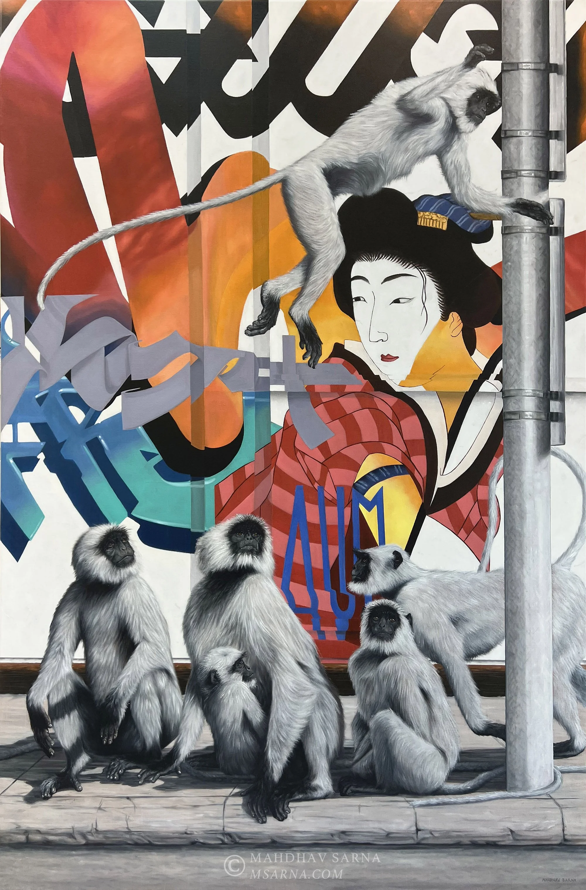 Hanuman Langur Monkey Painting | BBOU — Mahdhav Sarna